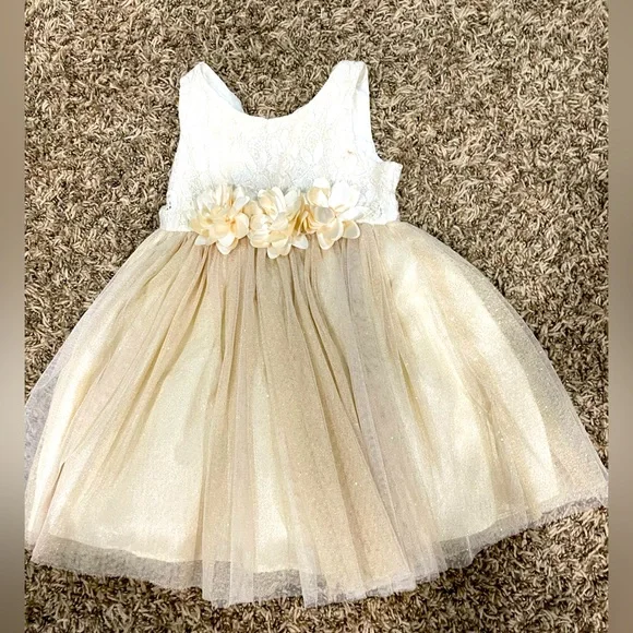 gold dress 3t Shop Princess Dress, Flower Girl Dress, Girl Birthday Dress, Toddler Girl Tutu Dress, Formal Girl Dress, Occasion Dress, Tutu Wedding Girl Dress - main image 1